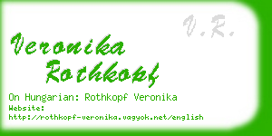 veronika rothkopf business card